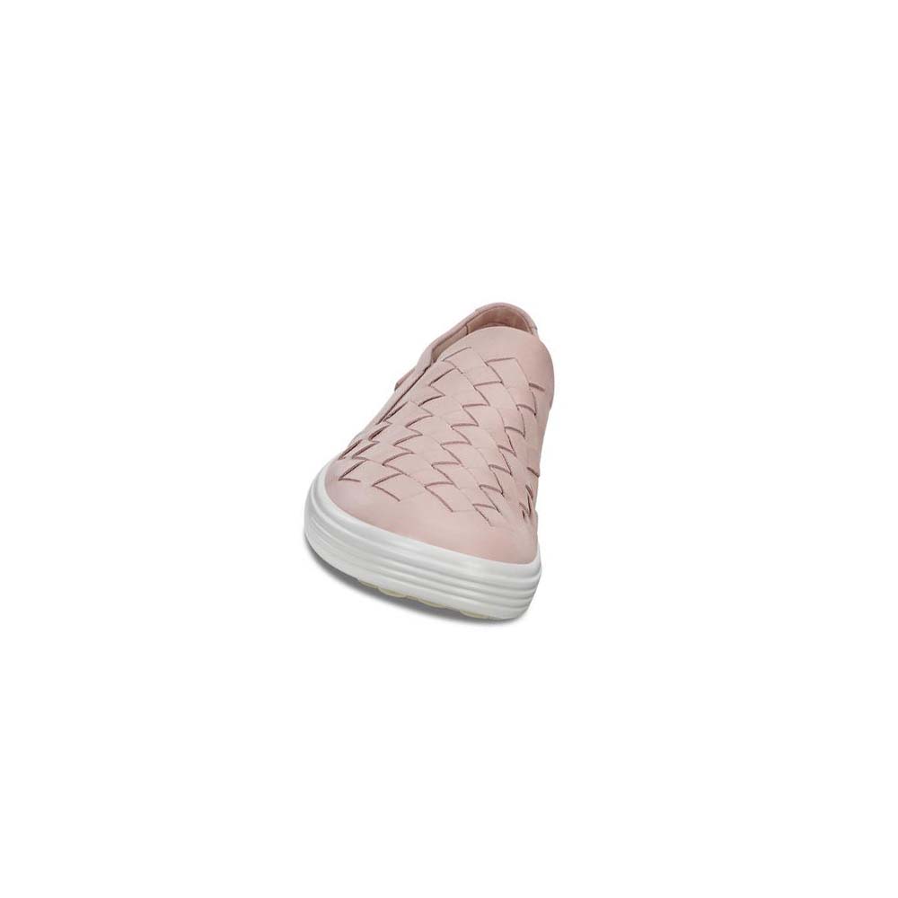 Ecco Soft 7 Woven Sneakers Dam Rosa | SE 249BEX